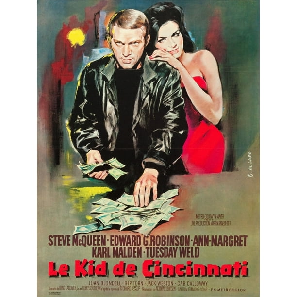 The Cincinnati Kid L R Steve Mcqueen Ann Margret On French Poster Art 1965 Movie Poster Masterprint 11 X 17 Walmart Com Walmart Com