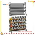 thumbnail image 1 of Bextsrack 4 Tiers Spice Rack,&nbsp;Storage Organizer Spice Rack Mount, Great for Kitchen, Pantry or Wall Mount 2 PC（Spice Jars not Included),(Black), 1 of 7