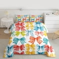 thumbnail image 2 of Homewish Colorful Ribbon Child Full Size Comforter Sets, Wateroclor Artwork Bedding Comforter Set, Teens Kids Boys Girls Reversible Bedding Sets, Lightweight Room Decor, 3 Pieces, 2 of 8