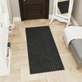 thumbnail image 2 of Ottomanson Non-Slip Area Rug for Entryway 2' x 4' Indoor/Outdoor Custom Size Kitchen Utility Mat, Black Ribbed, 2 of 9