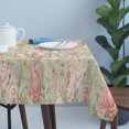 thumbnail image 4 of Pink Flowers Table Cloth Waterproof Tablecloths, Green Country Botanical Floral Leaves Tablecloth Dining Table Cover for Kitchen Party Tabletop Outdoor, Rectangle Tablecloth 54x108 Inch, 4 of 9