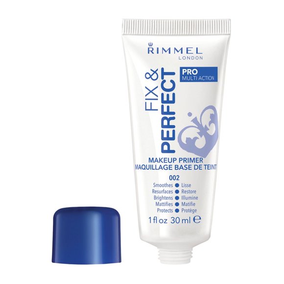 Rimmel Fix & Perfect Pro Primer, Minimize Pores, Brightens Your Complexion, Mattifies & Eliminates Shine, Oil-Free Formula, 100% Cruelty-Free
