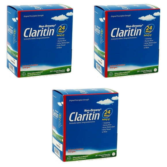 Claritin 10 Mg Non-Drowsy 1'S (Pack of 3)