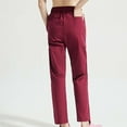 thumbnail image 3 of Cmfcve Women's Work Pants Solid Color Wide Legged Casual Sweatpants Straight Baggy Golf Track Pants, 3 of 5