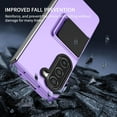thumbnail image 4 of for Samsung Galaxy Fold5 Case, [Snug Touch Matte ] Military Grade Shockproof Protective Phone Case with Kickstand for Samsung Galaxy Fold 5 LTT Purple, 4 of 18