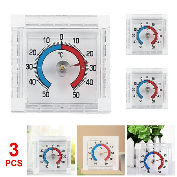 Metro Temperatura Al Aire Libre Interior Del Termómetro Digitaces La Ventana Plástica Cuadrada