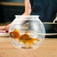 thumbnail image 3 of PENIKOKO Fish Bowl Container Clear Plastic 1Set Pet Lovers Home Environment, 3 of 8