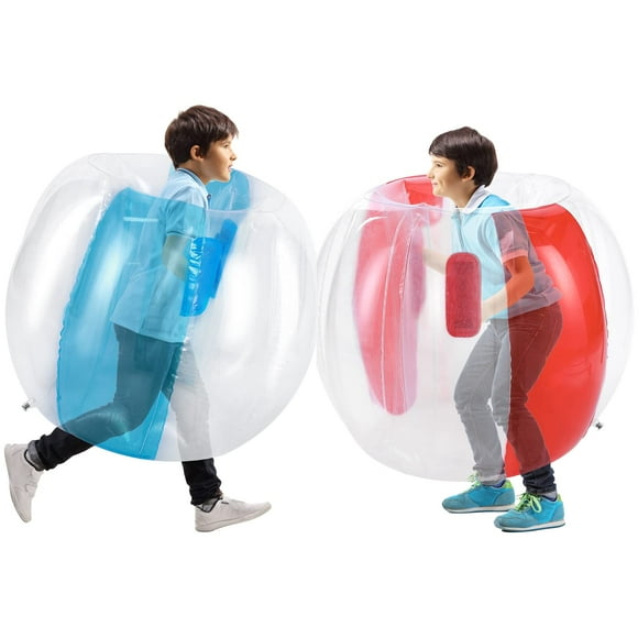 Theefun Balles Pare-Chocs, Lot de 2 Balles de Sumo Gonflables, Jouets Bopper de 36 Pouces pour le Jeu Actif Physique Extérieur des Enfants, Géant Hamster Humain Heurteur Balle Zorb Corporelle, Balle de Soccer à Bulles Corporelles
