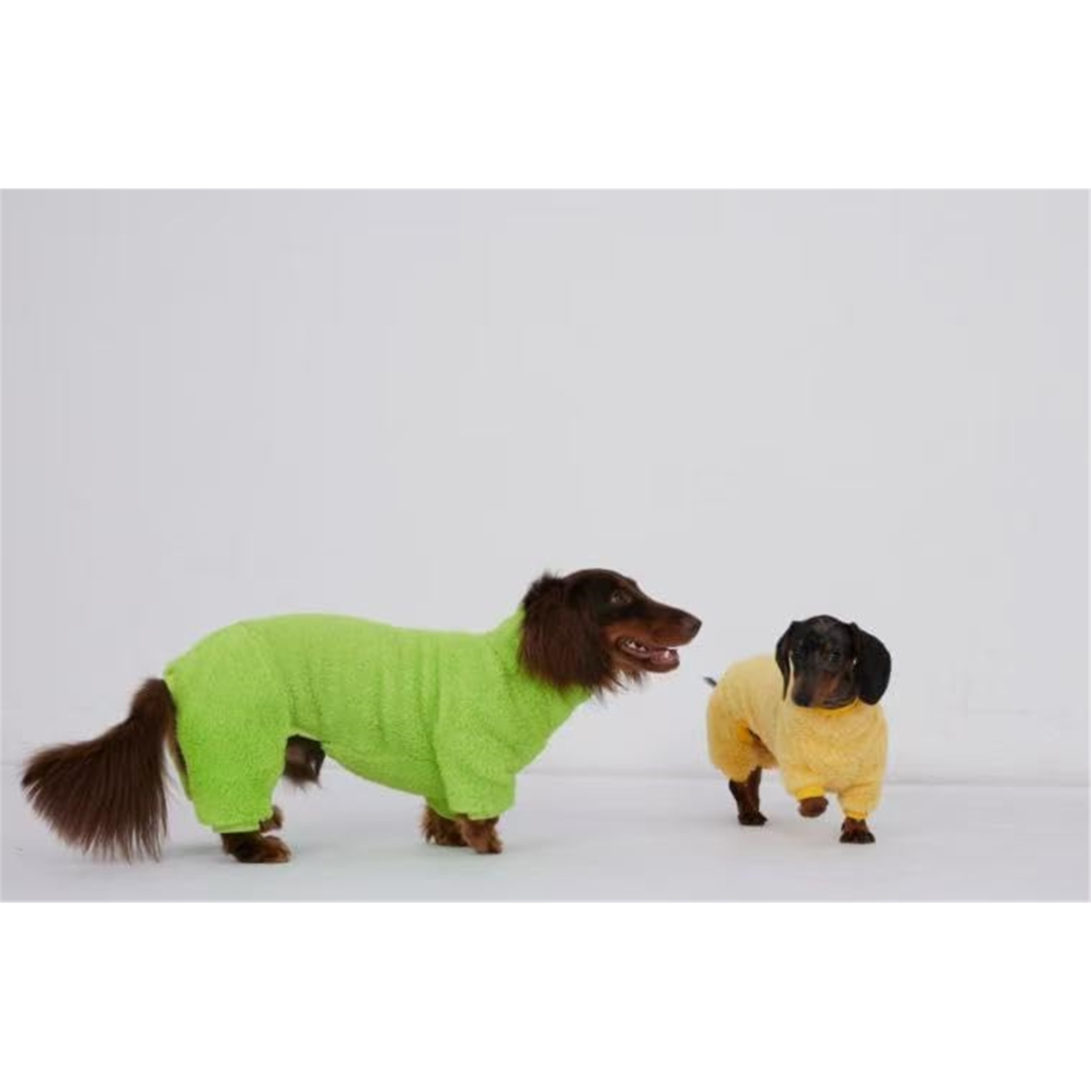 UOSIA Dachshund Dog Fleece Jumpsuit Turtleneck Sweater, Suitable for Dachshunds, Winter Dog Pajamas