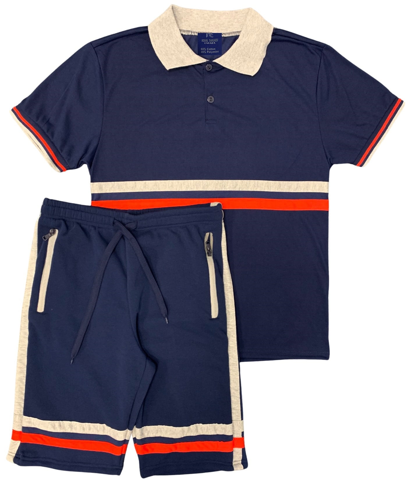 Mens polo shorts set Clearance