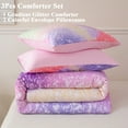 thumbnail image 4 of PERFEMET 3-Piece Bedding Set Twin Size for Girls Kids Teens,Purple Pink Gradient Tie-Dye Starlight Bedding Set for All Season, 4 of 6