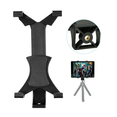 Ipad Samsung Tablet Universal Tripod Mount Clamp Holder Bracket 1/4” Thread Adapter for 7-10