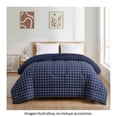 thumbnail image 3 of Edredón Matrimonial Reversible Mainstays Liso Cuadros Marino, 3 of 4