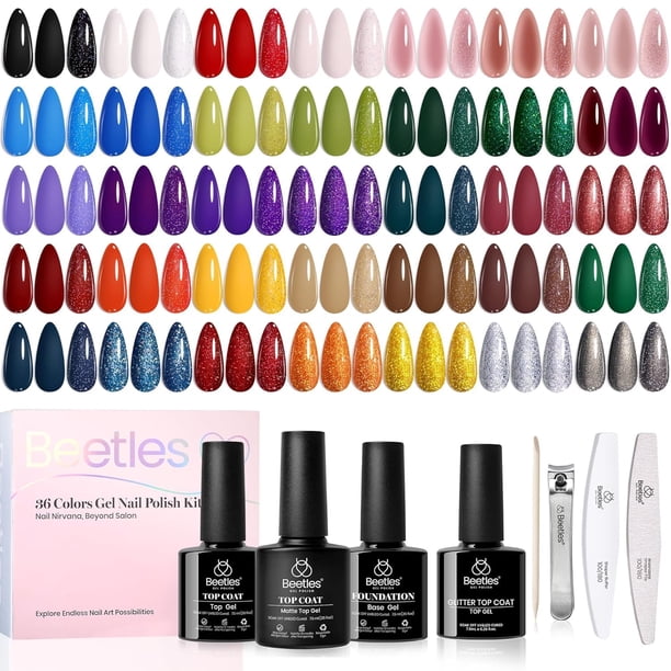 Set de esmaltes de uñas en gel Beetles Mystic Wonderland, 36 colores