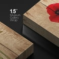thumbnail image 5 of wall26 Canvas Print Wall Art Vivid Red Poppy Flower Trio on Wood Panels Nature Wilderness Digital Art Realism Chic Colorful Multicolor Ultra for Living Room, Bedroom, Office - 12"x18", 5 of 7