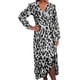 thumbnail image 3 of Apvirdy Vestido largo de manga larga con cuello en V y estampado de leopardo para mujer, talla grande, vestido de fiesta de boda con cinturón, 3 of 5