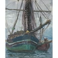 thumbnail image 2 of Anna Boberg 12x14 Gold Ornate Wood Frame and Double Matted Museum Art Print Titled - Fog Rising from the Sea. Study from Lofote (1907), 2 of 4