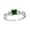 Green, variant on Princess Cut Simulated Ruby Cubic Zirconia Twisted Sides Ring Sterling Silver Size 8