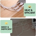 thumbnail image 4 of 70 clips adhesivos para cables, bridas autoadhesivas, clip para ordenar cables eléctricos, soporte organizador de cables para TV/coche/PC/oficina/hogar, transparente 7HH8Q, 4 of 5