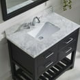 thumbnail image 3 of Virtu USA MS-2236-BGSQ-ES-002 36 in. Caroline Estate Espresso Single Square Sink Black Galaxy Top Bathroom Vanity with Polished Chrome Faucet & Espresso Frame Mirror, 3 of 7