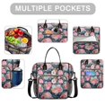 thumbnail image 2 of Pioneer Flower Floral Print Pattern Womens Lunch Box for Work,Insulated Large Lunch Bag for Tween and Teen,Loncheras Para Mujer,Leakproof Adult Lunch Bag for Work,Beach,Travel,Picnic,Camping, 2 of 7