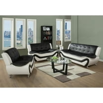PonLiving Furniture Benny 77.5'' 3 Pieces Living Room Sofa Set, Armrest Chairs, Loveseat and Three-Seats Couch Sofas