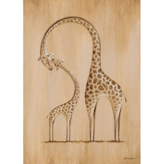 Oopsy Daisy's Safari Kisses Giraffe Canvas Wall Art, 10x14
