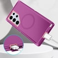 thumbnail image 5 of I-HONVA For Samsung Galaxy S24 Ultra Case Compatible with MagSafe,3-Layer Military Grade Drop Protection Anti-Slip Rugged Shockproof Dustproof Protection 6.8 inch Phone Case,Purple Pink, 5 of 7