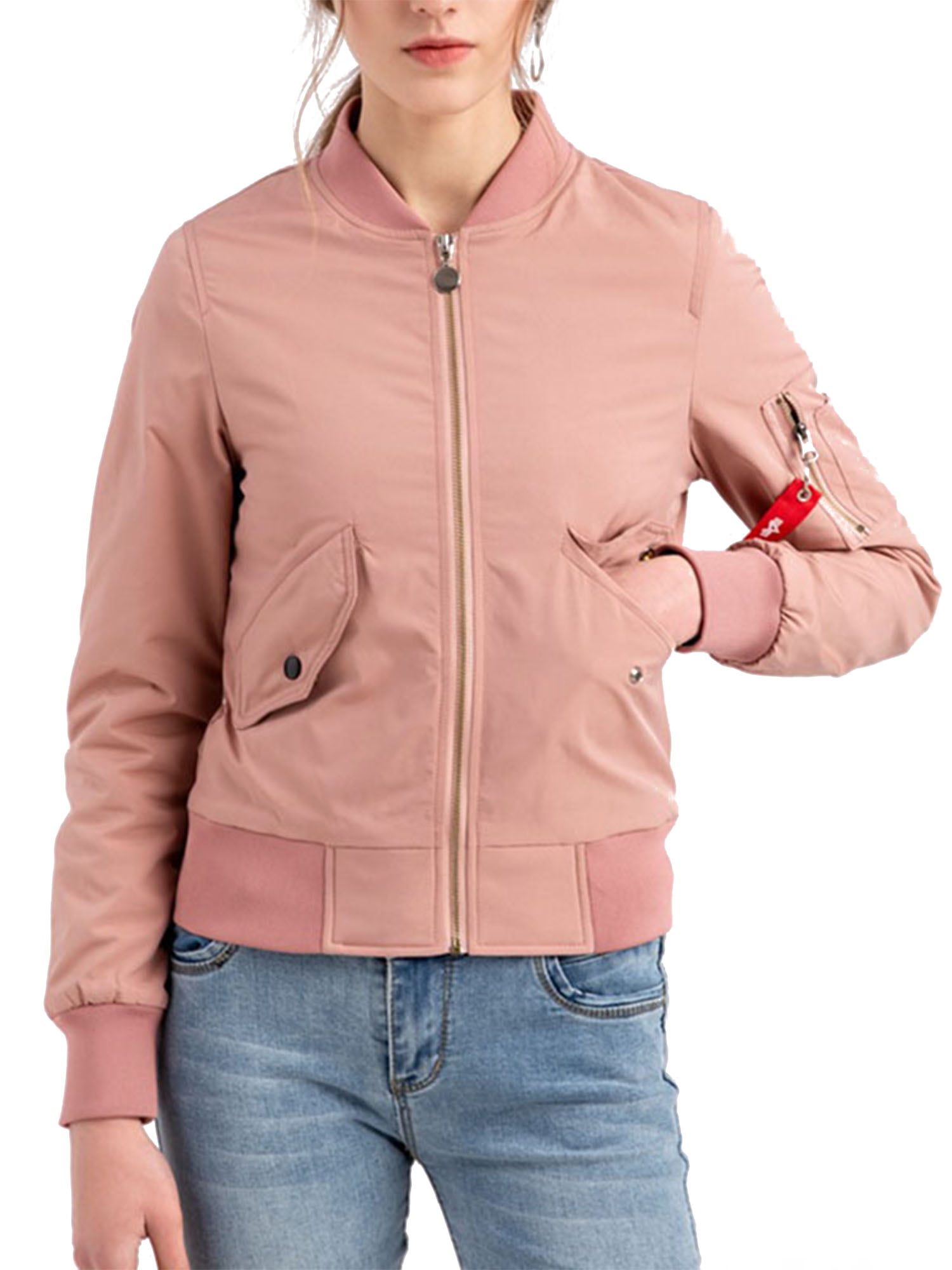 Bershka Bomber Jacket pink casual look Fashion Jackets Bomber Jackets 