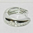 thumbnail image 2 of 14k White Gold Plated 2Ct Round Lab Created Diamond Men's Huggie Hoop Single Earring, 2 of 3