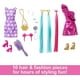 thumbnail image 3 of Barbie Doll, Fun & Fancy Hair with Extra-Long Colorful Blonde Hair and Glossy Pink Dress, 10 Hair and Fashion Play Accessories, 3 of 5