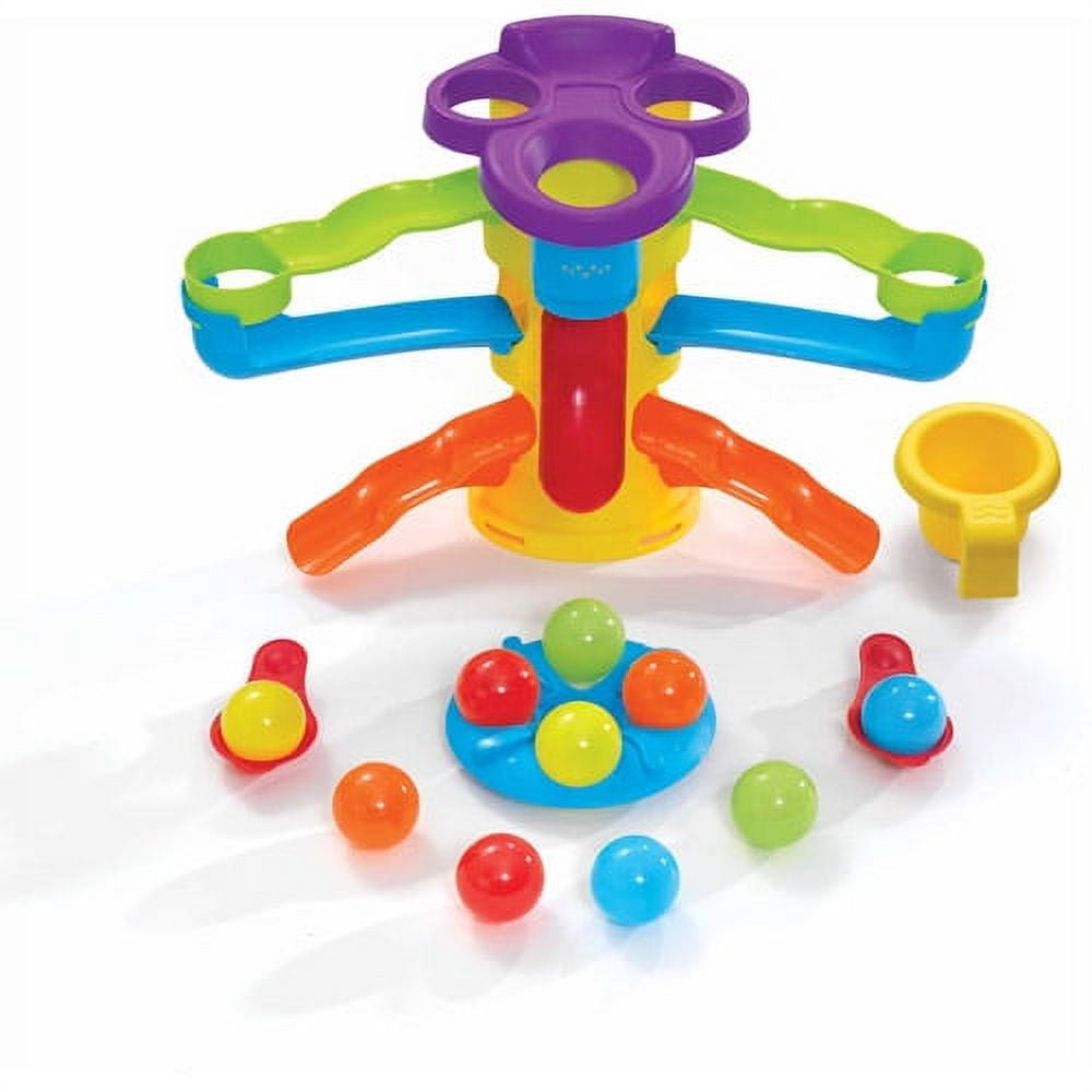 Step2 Busy Ball Play Green Plastic Water Table for Toddlers with Ramp and Spinner