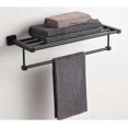 thumbnail image 4 of Bathroom Shelf with Towel Bars, Stainless Steel Wall Mounting Rack Storage Rack,black, 4 of 5