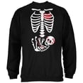 thumbnail image 1 of Halloween Bébé Geek Fille Lunettes Squelette Noir Adulte Sweatshirt, 1 of 1