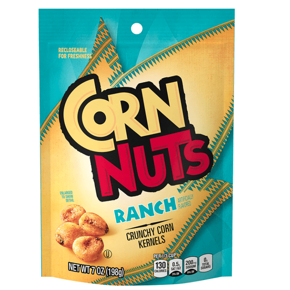 Corn Nuts Ranch Crunchy Corn Kernels (7 oz Bags, Pack of 12)
