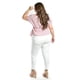 thumbnail image 3 of Blusa de corte asimetrico Roman Fashion /Tallas Extras, 5107 (Rayas rojo) rojo 38, 3 of 7