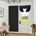 thumbnail image 6 of Lapalife Blackout Door Curtain, Thermal Insulated French Door Curtains for Privacy, Tie up Shades Tricia Door Blind, 1 Panel, 26"x 66", Black, 6 of 8
