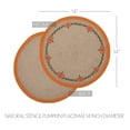 thumbnail image 4 of Braided Cotton Harvest Blessings Natural Stencil Pumpkin Placemat 14 inch Diameter, 4 of 4