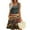 Multicolor, variant on Women's Boho Square Neck Dress, Sleeveless Flowy Summer Sundress with Independence Day Design, Ideal for Festivals and Travel,Blue L
