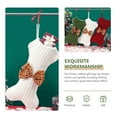 thumbnail image 5 of ifundom White Knitted Dog Bone Christmas Stocking Xmas Decoration Bag Holiday Pet Sack, 5 of 6