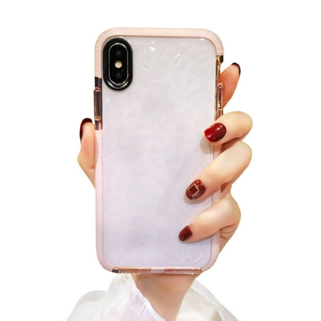 Replacement For iPhone 6 6s Plus 7 8 full body-protective gel Plus X Case Cover Transparent Prism Pattern Full Protective Soft TPU Casing