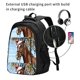 thumbnail image 2 of Balery Christmas Horse Mochila con carga USB para hombre y mujer - Mochila impermeable y antirrobo para portátil con puerto USB para viajes, trabajo, estudios y universidad, 2 of 7