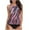 Pink, variant on Babysbule O-neck Strappy Back Conservative Print Casual Beach Two Piece Swimsuits Sets Tankini Swimsuits For Women
