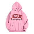 thumbnail image 2 of Christian Hoodies for Women 2025 Jesus Hoodie Y2K Graphic Hoodie with Pockets Hooded Sweatshirt Women Pullover, 2 of 7