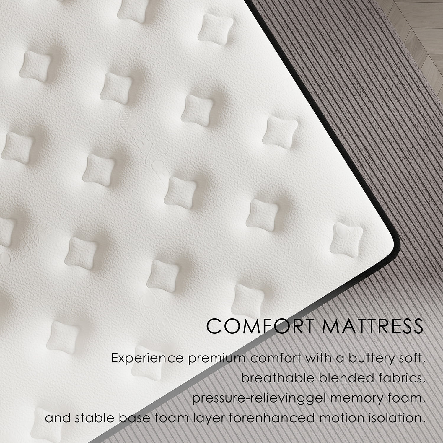 8 inch Twin Gel Memory Foam Hybrid Mattress Pocket Spring in a Box Medium Firm