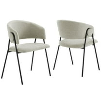 Nella Dining Chairs Set of 2 in Taupe Black