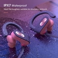 thumbnail image 3 of Mpow Wireless Earbuds Sports, in Ear Earphones Pro Version Aptx-HD Bass/BT 5.0/12H Playtime/CVC 8.0 Mic/PX7 Waterproof, Running Bluetooth Headphones for IOS/Android/Windows - Pink Purple, 3 of 9