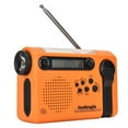 thumbnail image 1 of HanRongDa Outdoor Emergency Portable AM SW Solar Powered Hand Crank with LED Flashlight 2000mAh Battery SOS Alarm, 1 of 7