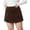 Coffee, variant on Casual Corduroy Mini Skirts for Women High Waisted A-Line Short Skorts with Built-in Shorts