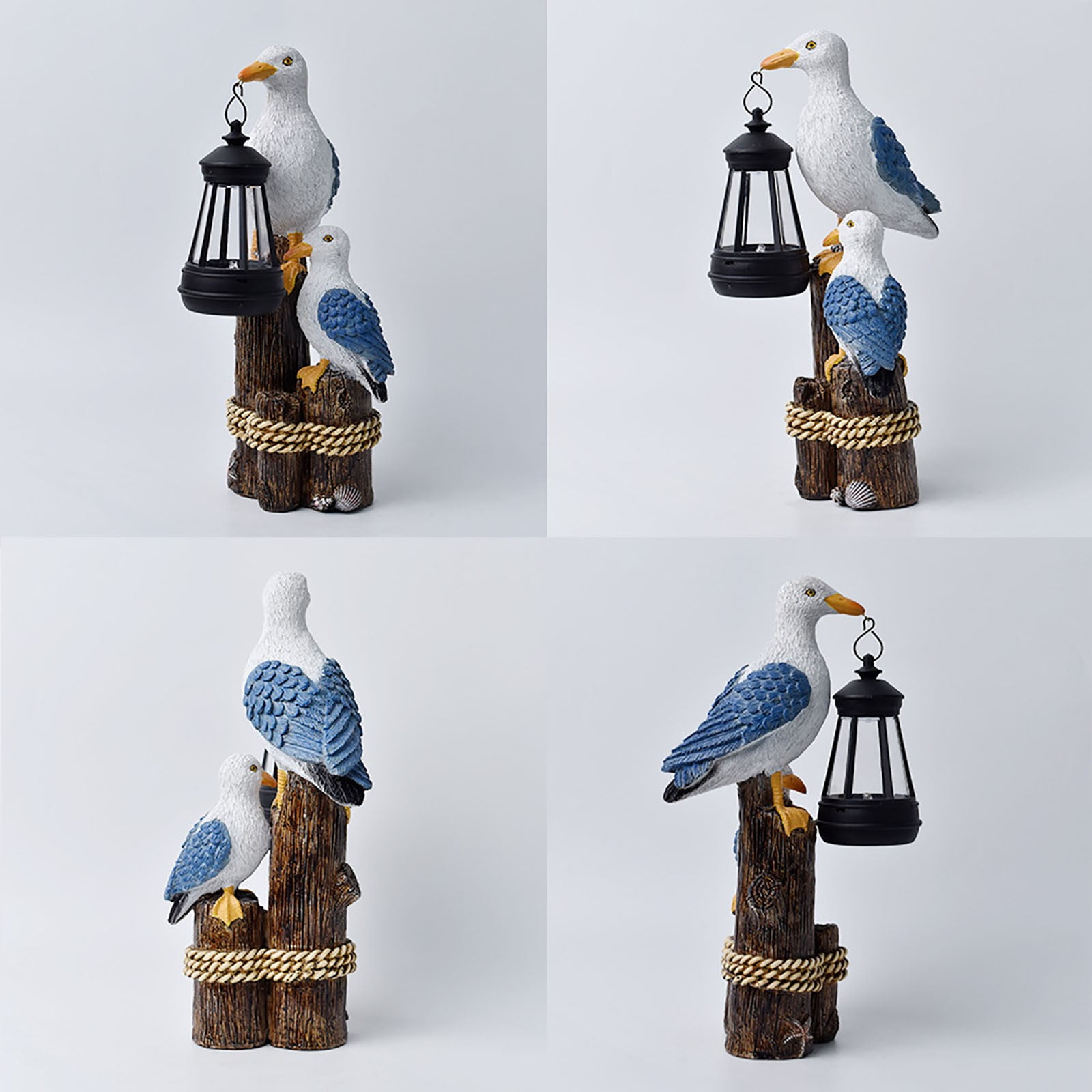 Pelican Garden Statue with Solar Lantern 16.5" Pelican Solar Light for Outside Decor Sculptures & Statues Lights for Lawn Decor Unique Ornament Women Mom Gift